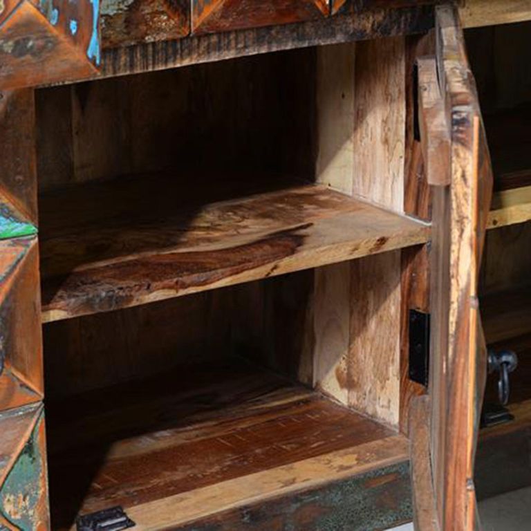 Hasley Sideboard - Recycled Wood - 3 Door - Medium - 150cm