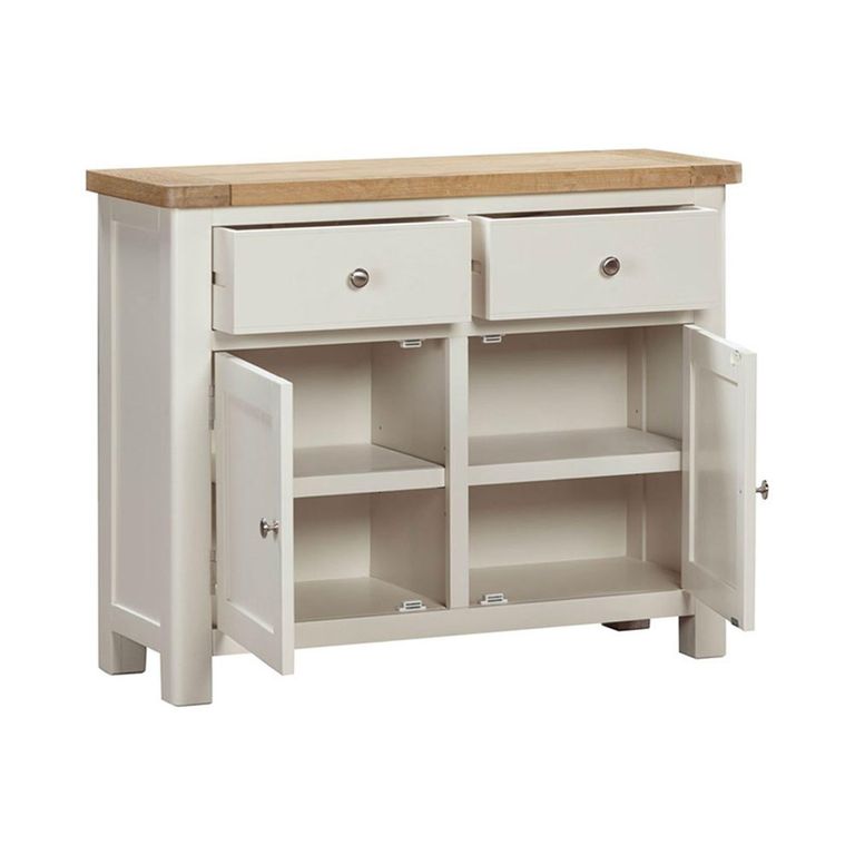 Hayley Sideboard - 2 Door - Small - 96cm - Oak and White