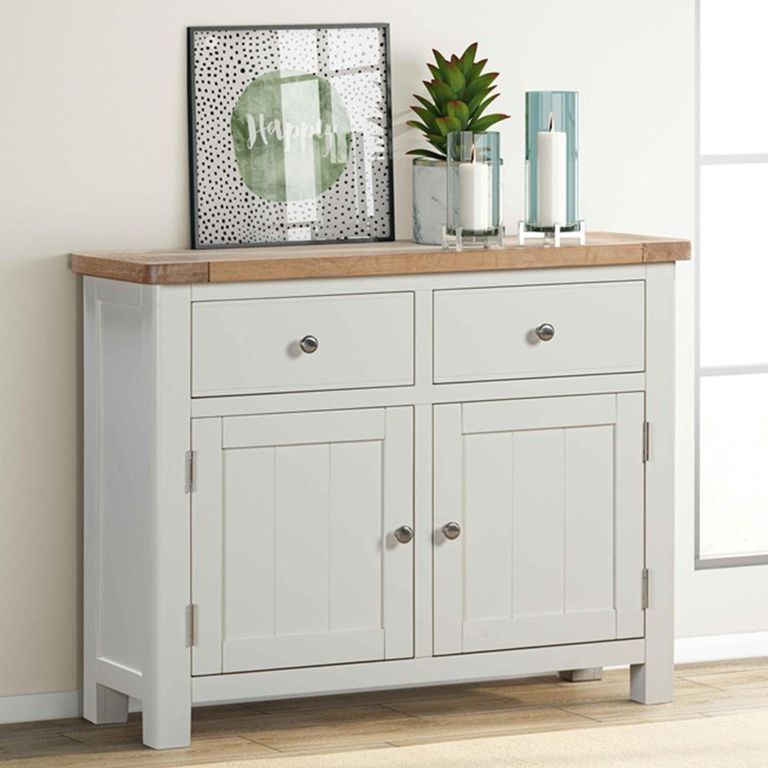 Hayley Sideboard - 2 Door - Small - 96cm - Oak and White