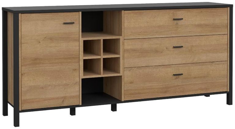 High Rock Oak Effect Extra Large Sideboard