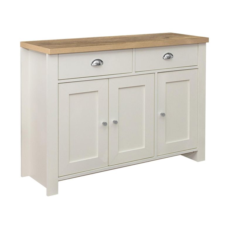 Highgate Medium Sideboard - 3 Door - Cream Painted