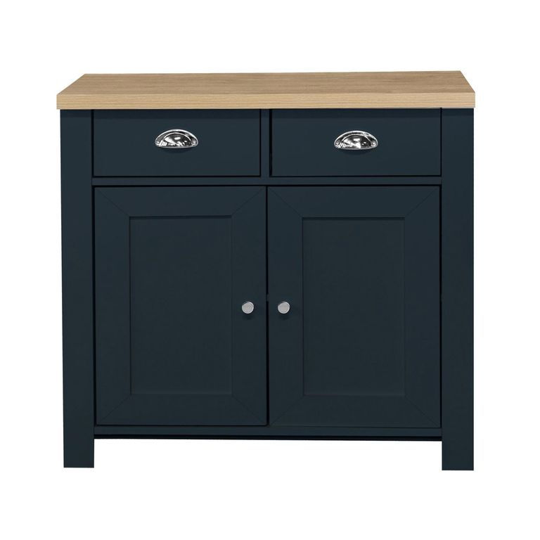 Highgate Small Sideboard - 2 Door - Navy Blue Painted