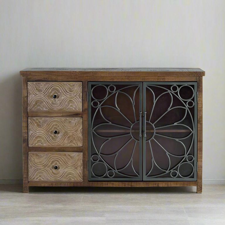 Hopkins Sideboard - Mango Wood - 2 Door - Medium - 140cm