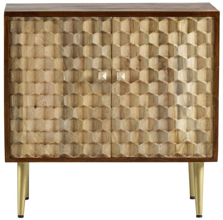 Imphal Mango Wood Geomatric 85cm Small Sideboard