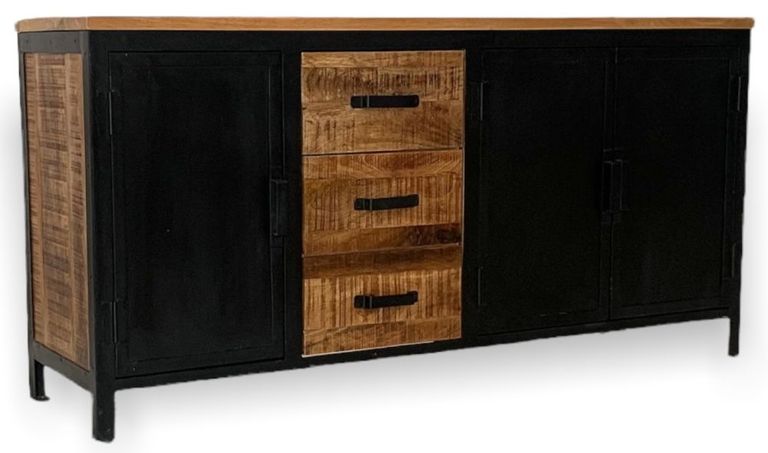 Induse Industrial Mango Wood 160cm Large Sideboard