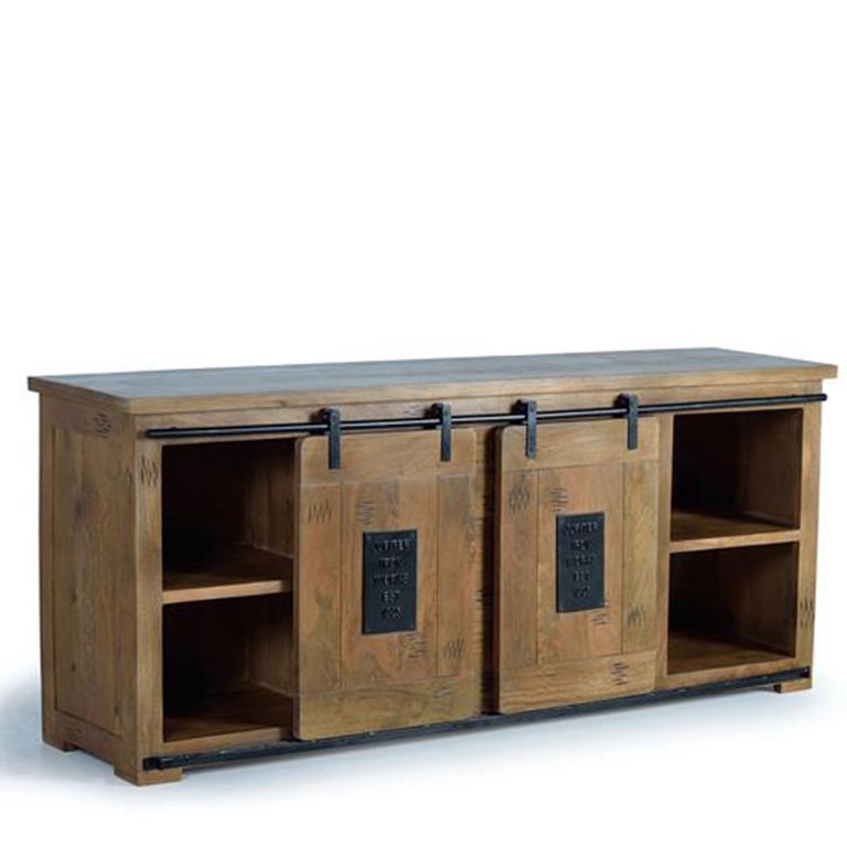 Iron Works Sideboard - Mango Wood - 2 Door - Extra Large - 190cm