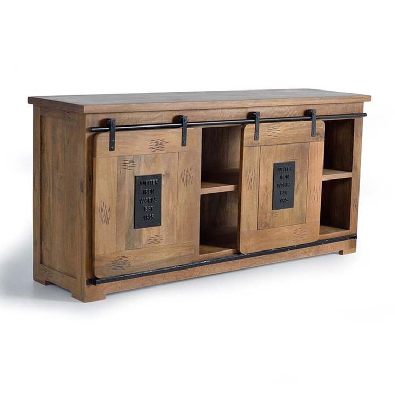 Iron Works Sideboard - Mango Wood - 2 Door - Large - 165cm