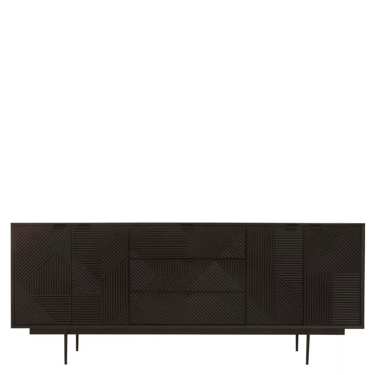 Jakara Sideboard - 4 Door - Extra Large - 200cm - Black Wood