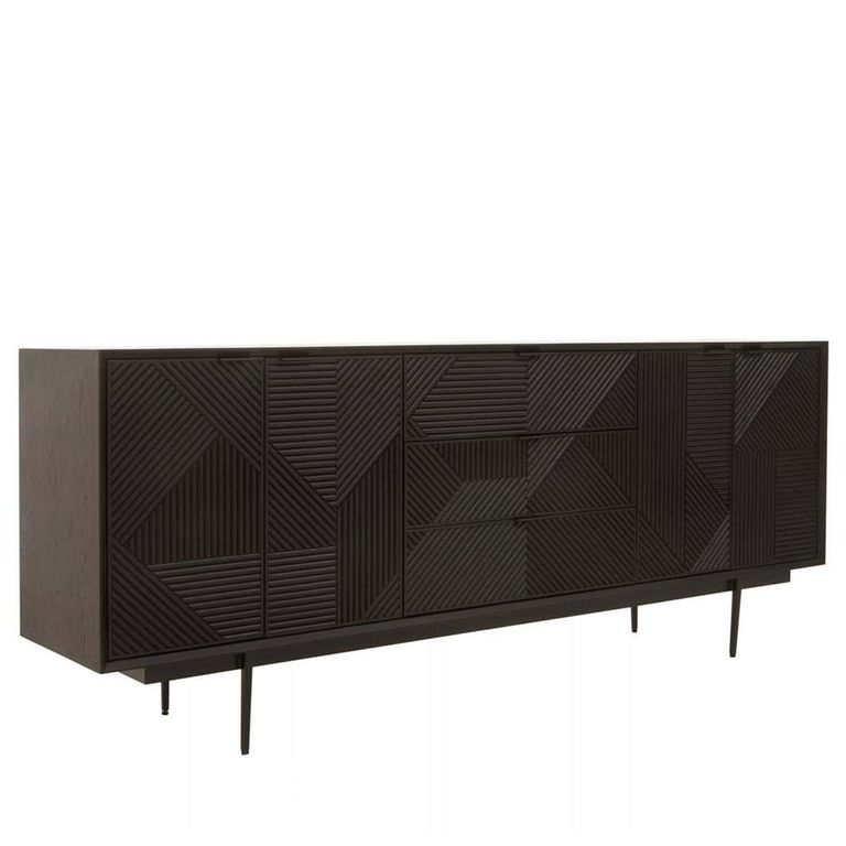 Jakara Sideboard - 4 Door - Extra Large - 200cm - Black Wood
