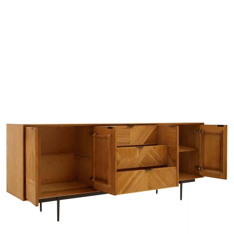 Jakara Sideboard - 4 Door - Extra Large - 200cm - Natural Wood