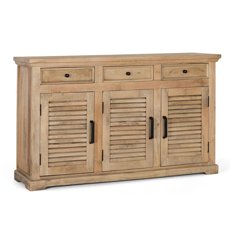 Jaylene Sideboard - Mango Wood - Louvered - 3 Door - Medium - 150cm