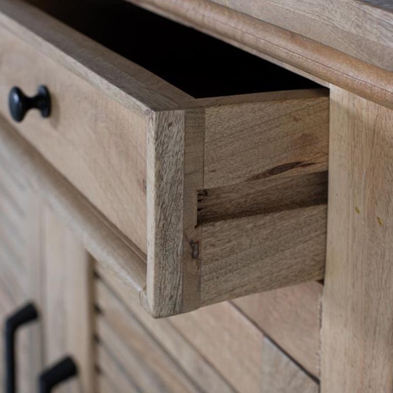 Jaylene Sideboard - Mango Wood - Louvered - 3 Door - Medium - 150cm