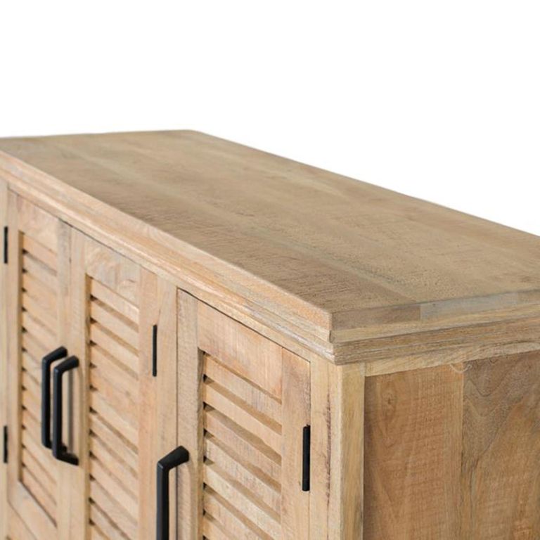 Jaylene Sideboard - Mango Wood - Louvered - 3 Door - Small - 120cm
