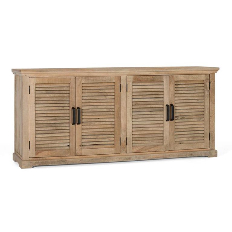 Jaylene Sideboard - Mango Wood - Louvered - 4 Door - Extra Large - 200cm