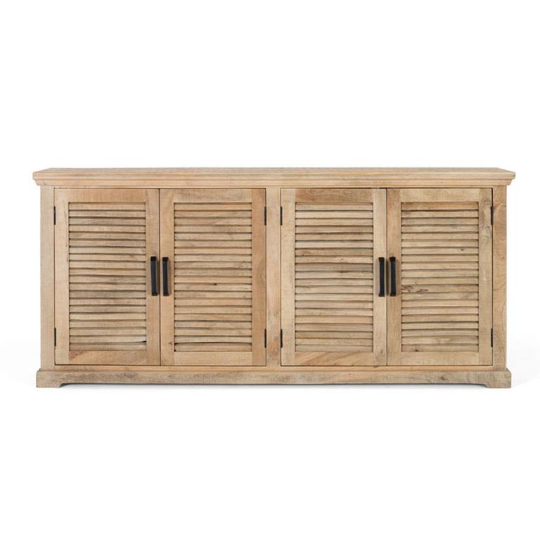 Jaylene Sideboard - Mango Wood - Louvered - 4 Door - Extra Large - 200cm