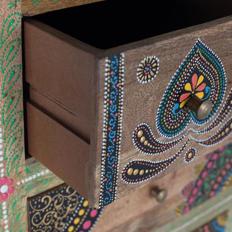 Jazxhias Sideboard - Mango Wood - Painted - 2 Door - Highboard