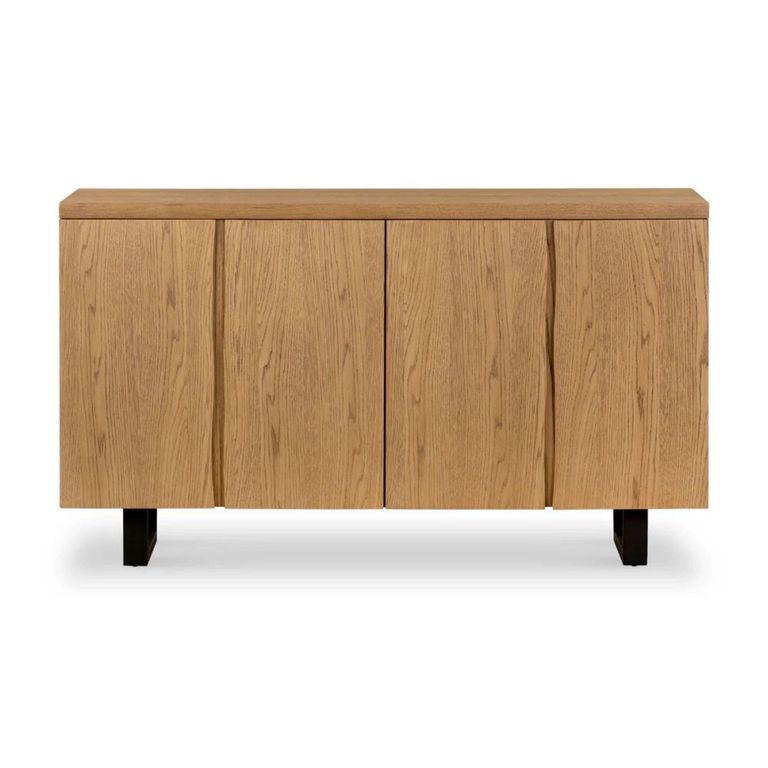 Jersey Sideboard - 4 Door Large - 130cm - Industrial Style - Oak