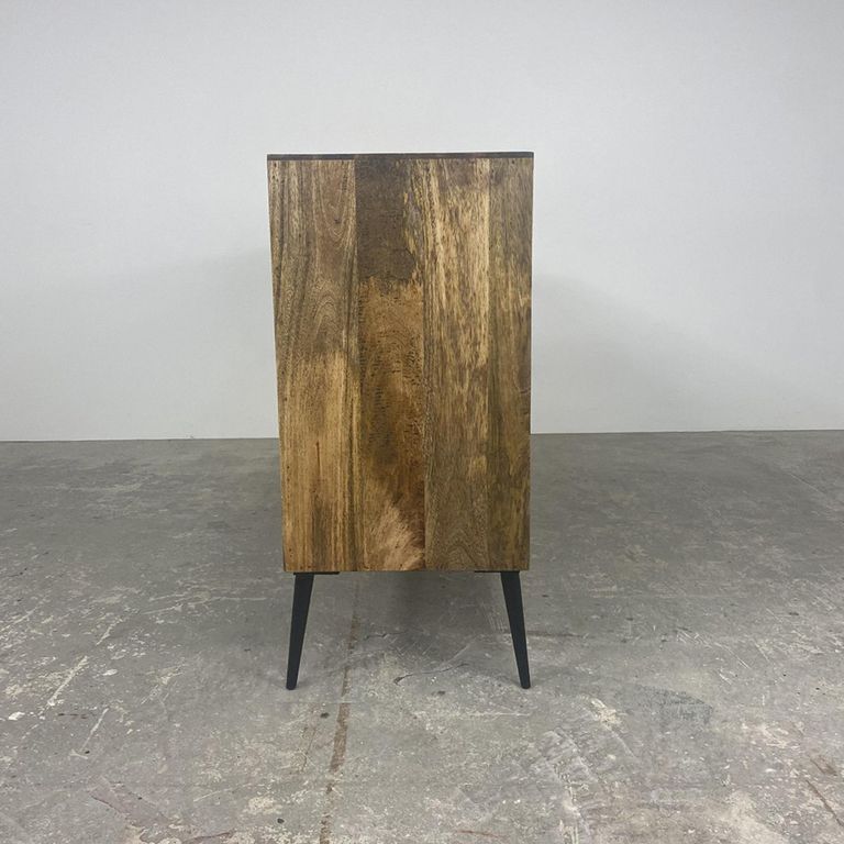 Juan Butterfly Parquet Sheesham Wood 3 Door Large Sideboard - 170cm