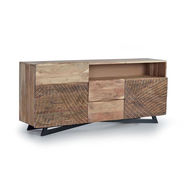 Karlstad Sideboard - Acacia Wood - 2 Door - Large - 160cm