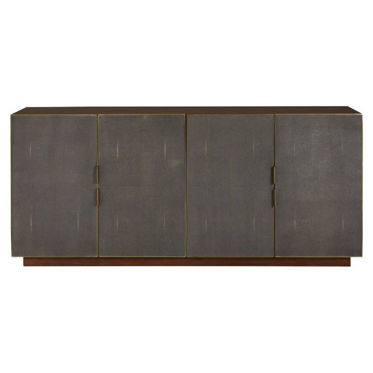 Kempton Sideboard - Walnut and Shagreen - 4 Door - Large - 160cm