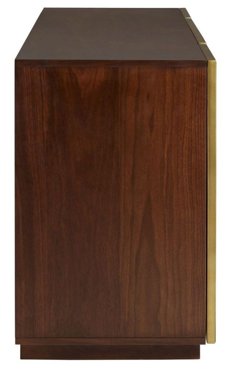 Kempton Sideboard - Walnut and Shagreen - 4 Door - Large - 160cm