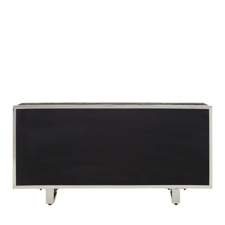 Kerala Sideboard - 3 Door - Medium - Black Pine Wood - 150cm