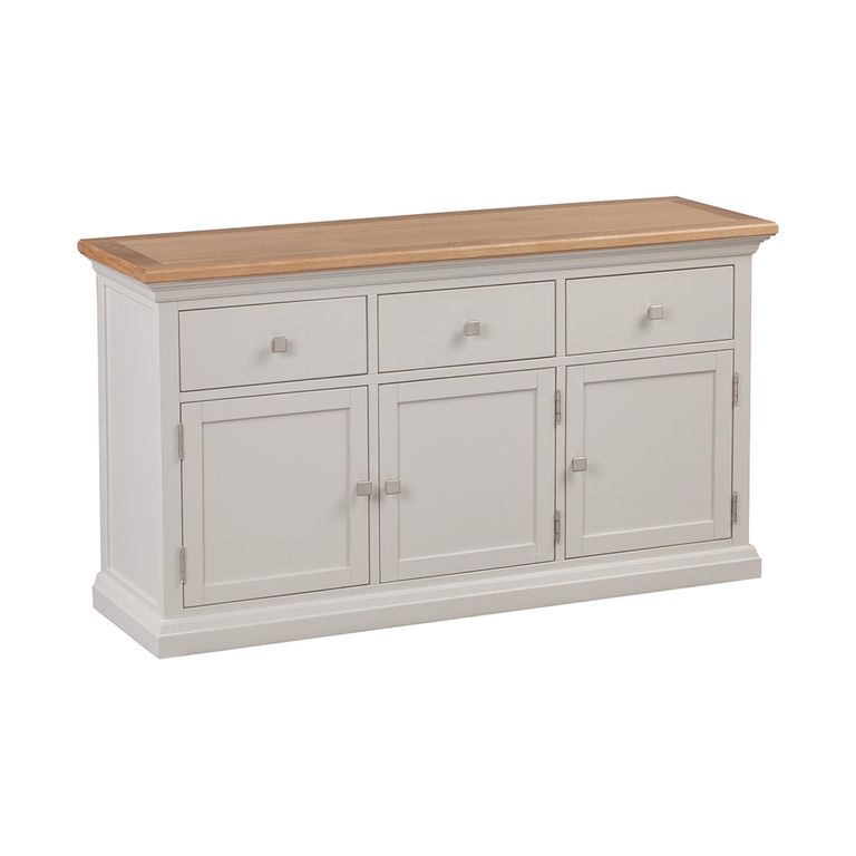 Cotswold Sideboard - 3 Door - Medium - 137cm - Oak and Painted