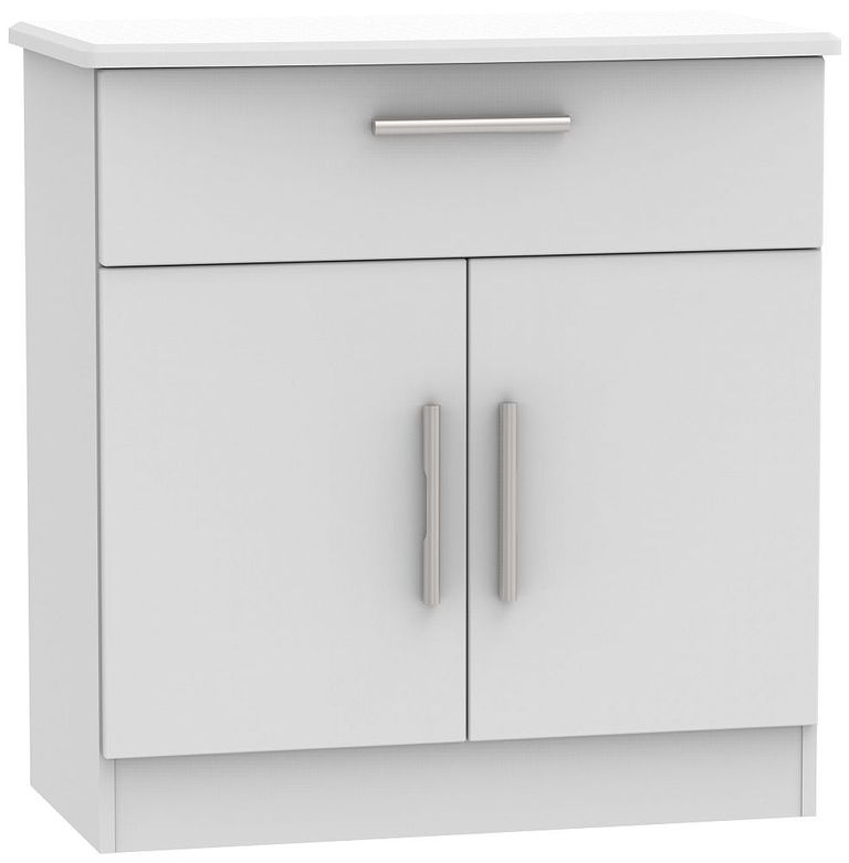 Knightsbridge Grey Compact Sideboard - 2 Doors