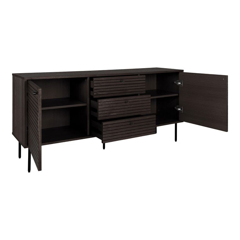 Kyoto Medium Sideboard - 2 Door - 150cm - Smoked Oak