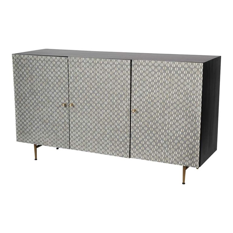 Burgess Sideboard - Grey Bone Inlay - 3 Door - Medium - 150cm