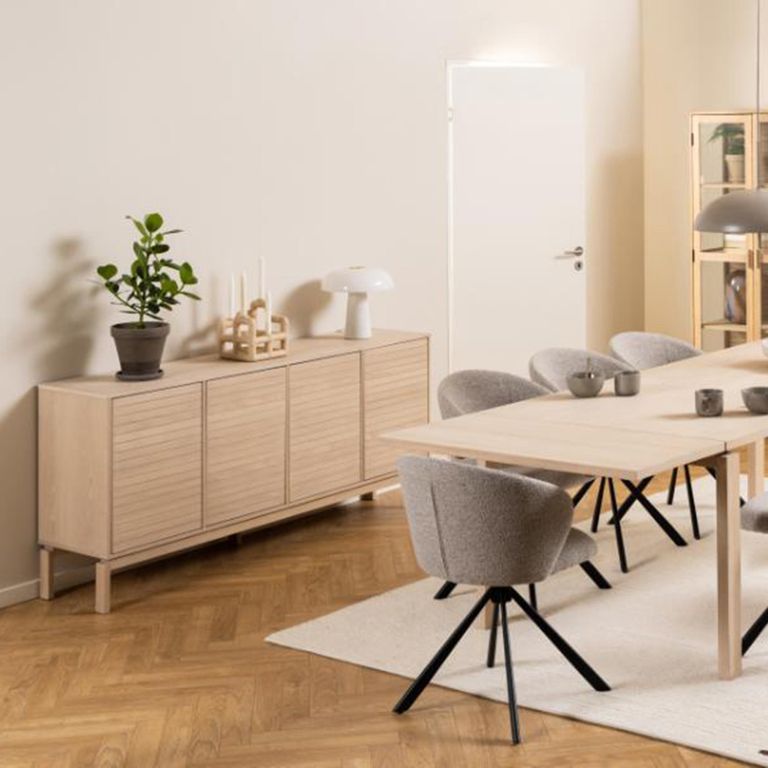 Linley Extra Large Sideboard - 4 Door - 180cm - White Oak