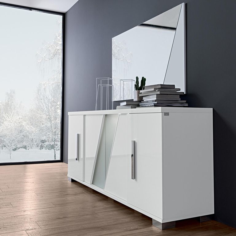 Lisa Large Buffet Sideboard - 4 Door - White