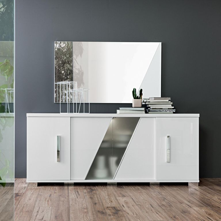 Lisa Large Buffet Sideboard - 4 Door - White