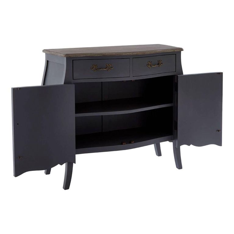 Loire Sideboard - 2 Door - Small - Dark Grey - 90cm