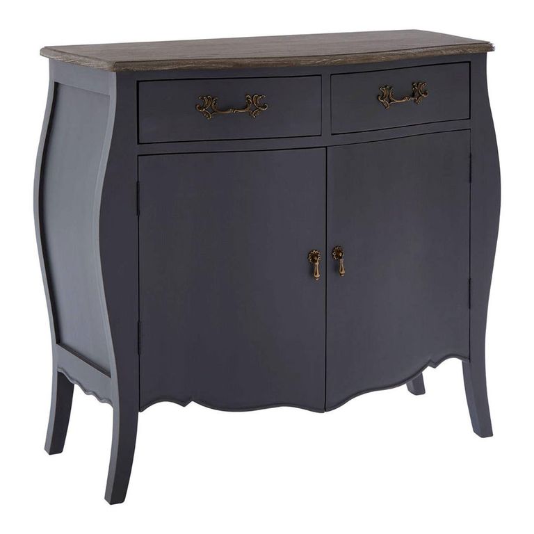 Loire Sideboard - 2 Door - Small - Dark Grey - 90cm