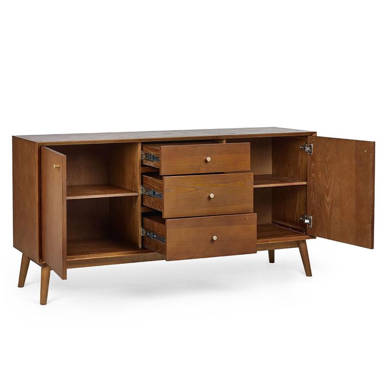 Lowry Sideboard - 150cm - Medium - 2 Door - Cherry Wood - Retro Style