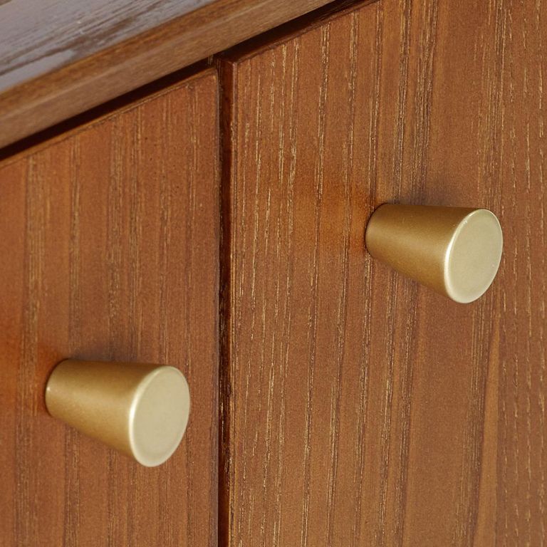 Lowry Sideboard - 70cm - Compact - 2 Door - Cherry Wood - Retro Style