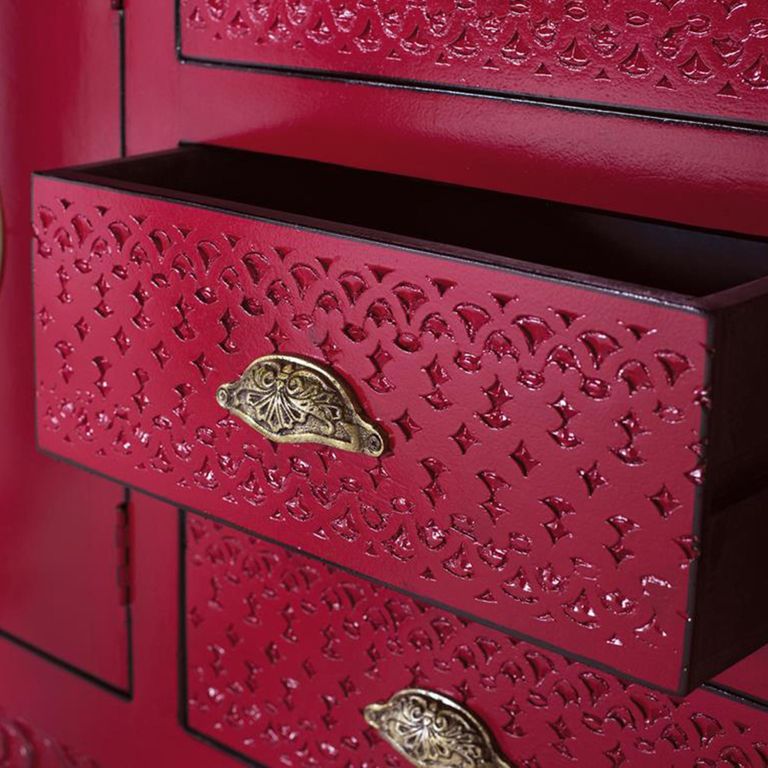 Lubesh Sideboard - Red Mango Wood - 4 Door - Extra Large - 180cm