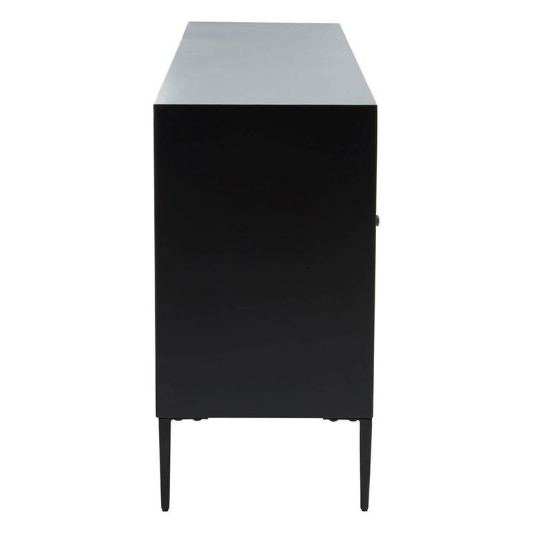 Luxor Sideboard - 4 Door - Extra Large - Black and Grey Pine Wood - 200cm