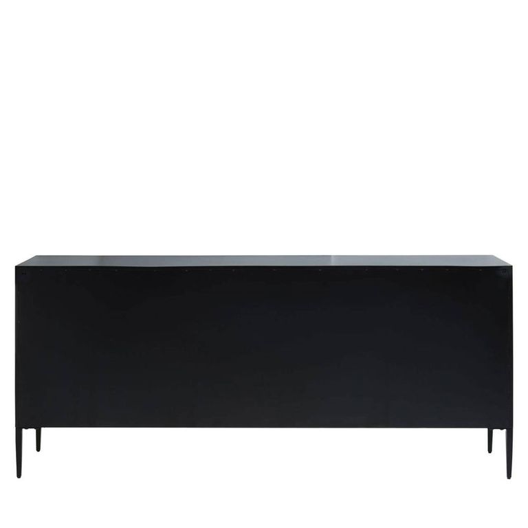 Luxor Sideboard - 4 Door - Extra Large - Black and Grey Pine Wood - 200cm