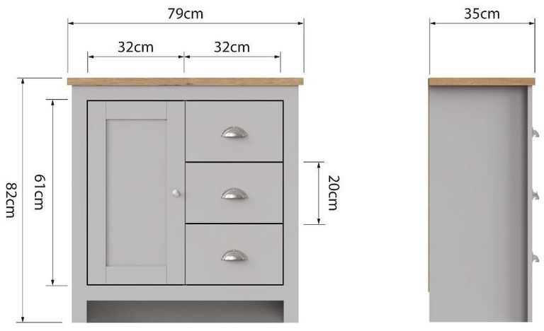 Lyman 1 Door Compact Sideboard - Variant Available