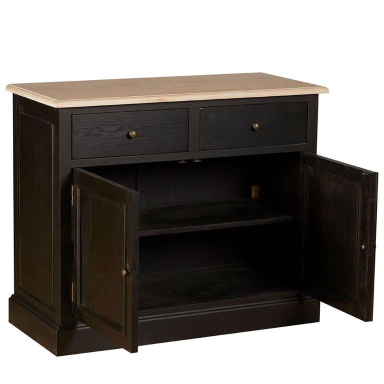Lyon Sideboard - Small - 2 Door - Black Oak - 102cm