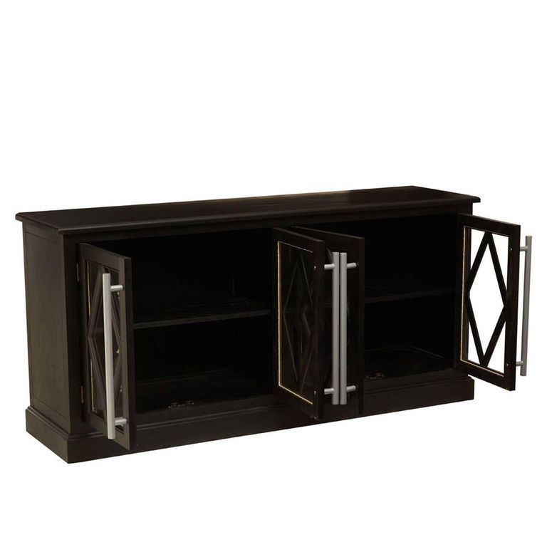 Lyon Sideboard - Extra Large - 4 Door - Black Oak - 180cm