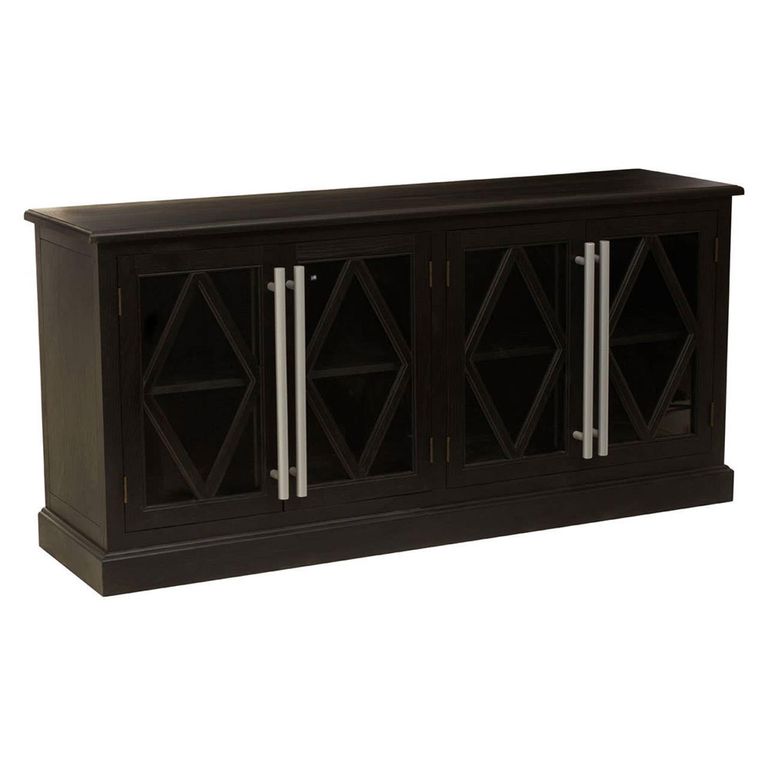 Lyon Sideboard - Extra Large - 4 Door - Black Oak - 180cm