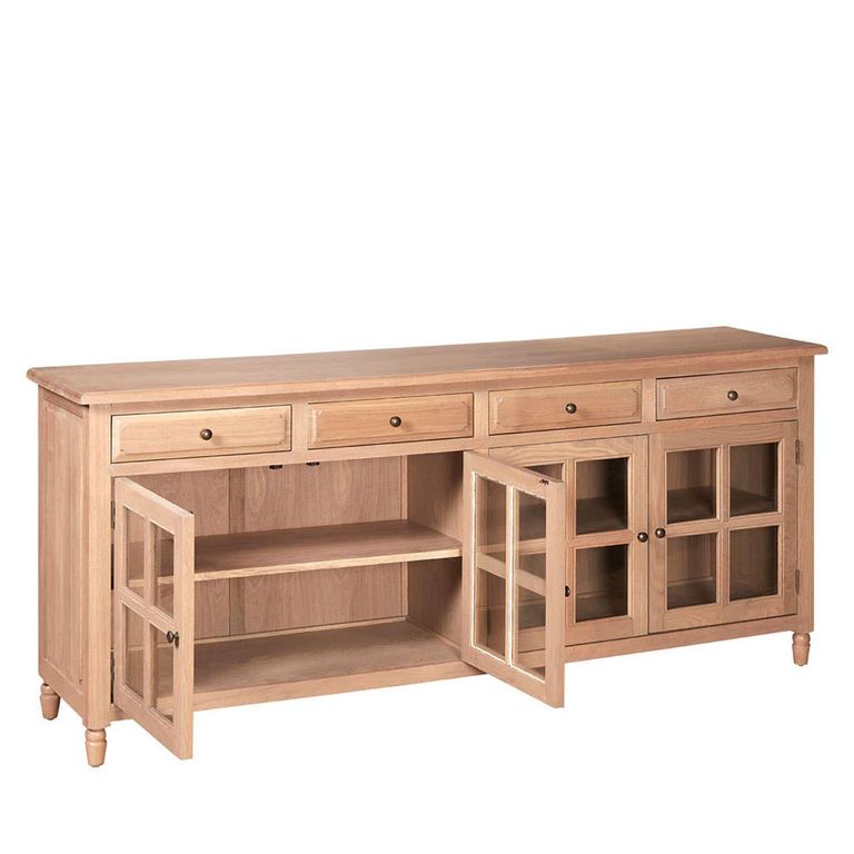 Lyon Sideboard - Extra Large - 4 Door - Oak - 200cm