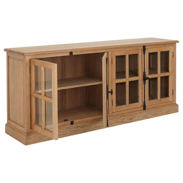 Lyon Sideboard - Extra Large - 4 Door - Rustic Oak - 200cm