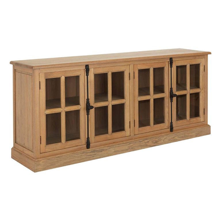 Lyon Sideboard - Extra Large - 4 Door - Rustic Oak - 200cm