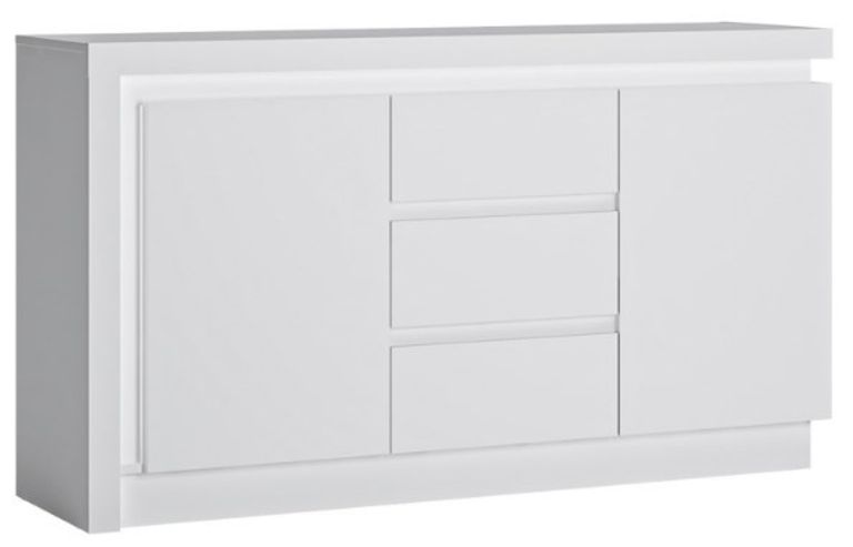 Lyon White Gloss 2 Door Medium Sideboard