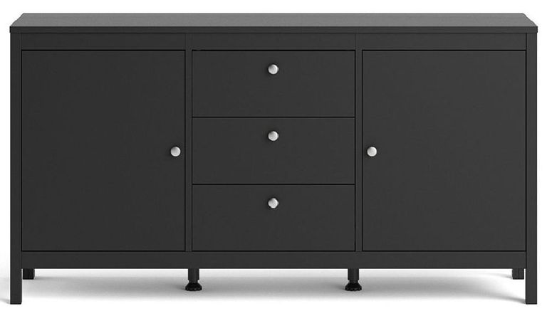 Madrid Black 2 Door Medium Sideboard