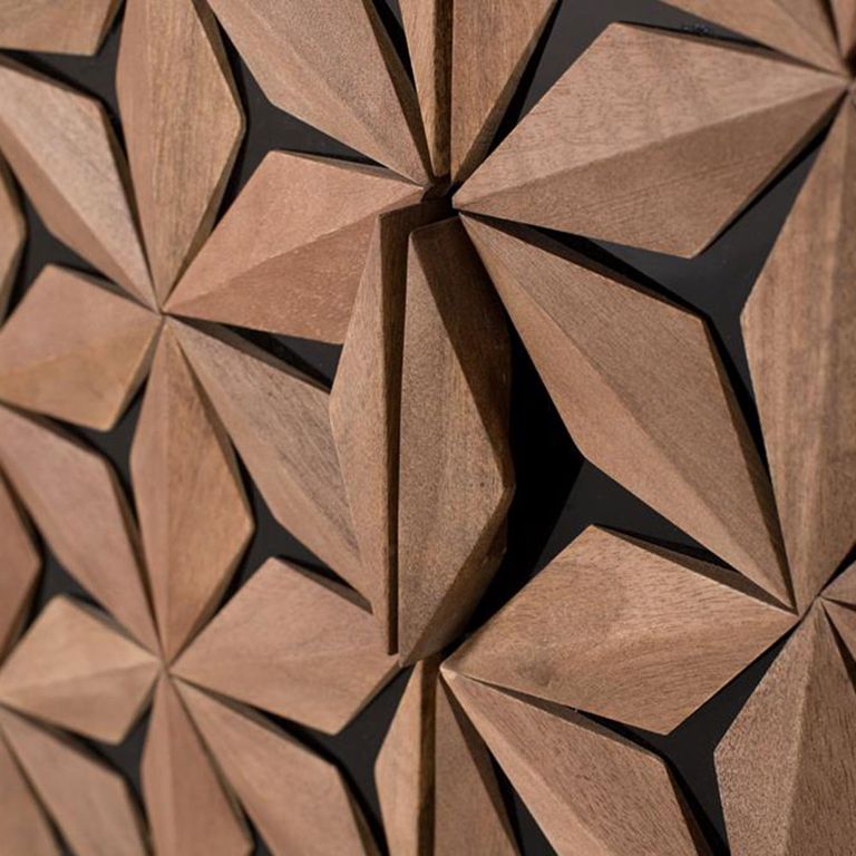 Marlee Sideboard - Mango Wood - Geometric - 2 Door - Small - 90cm